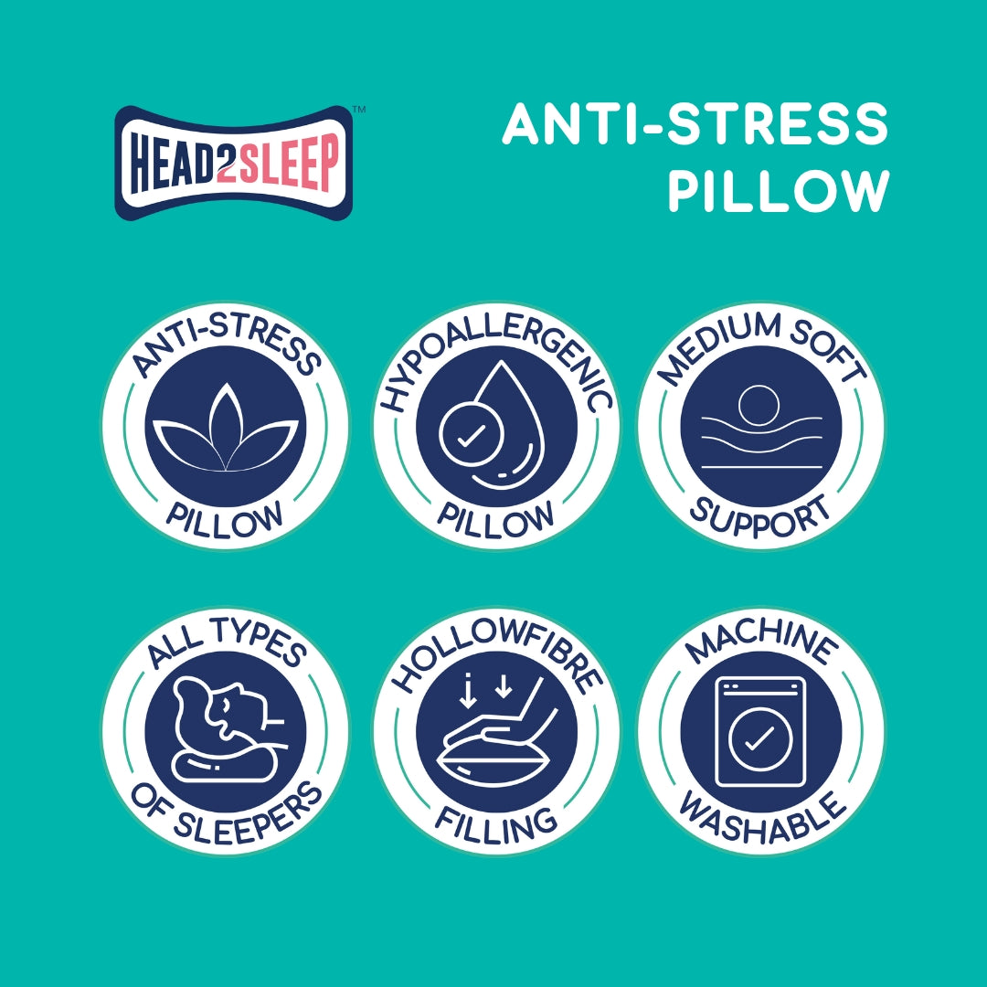 Head2Sleep Anti-Stress Pillow Pair
