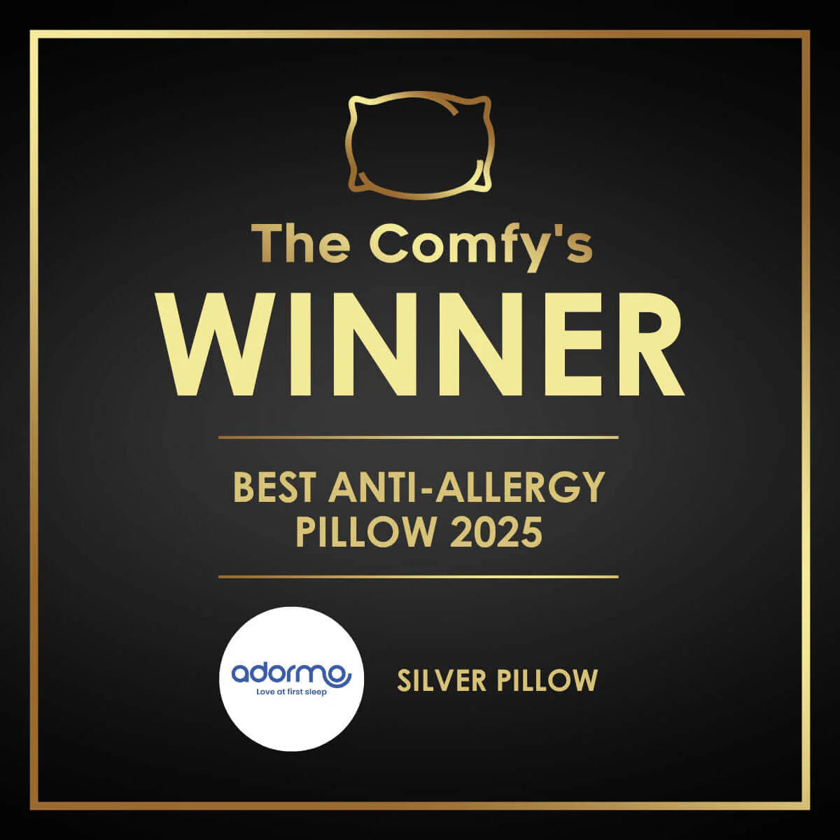 Adormo Silver Luxury Anti-Allergy Pillow