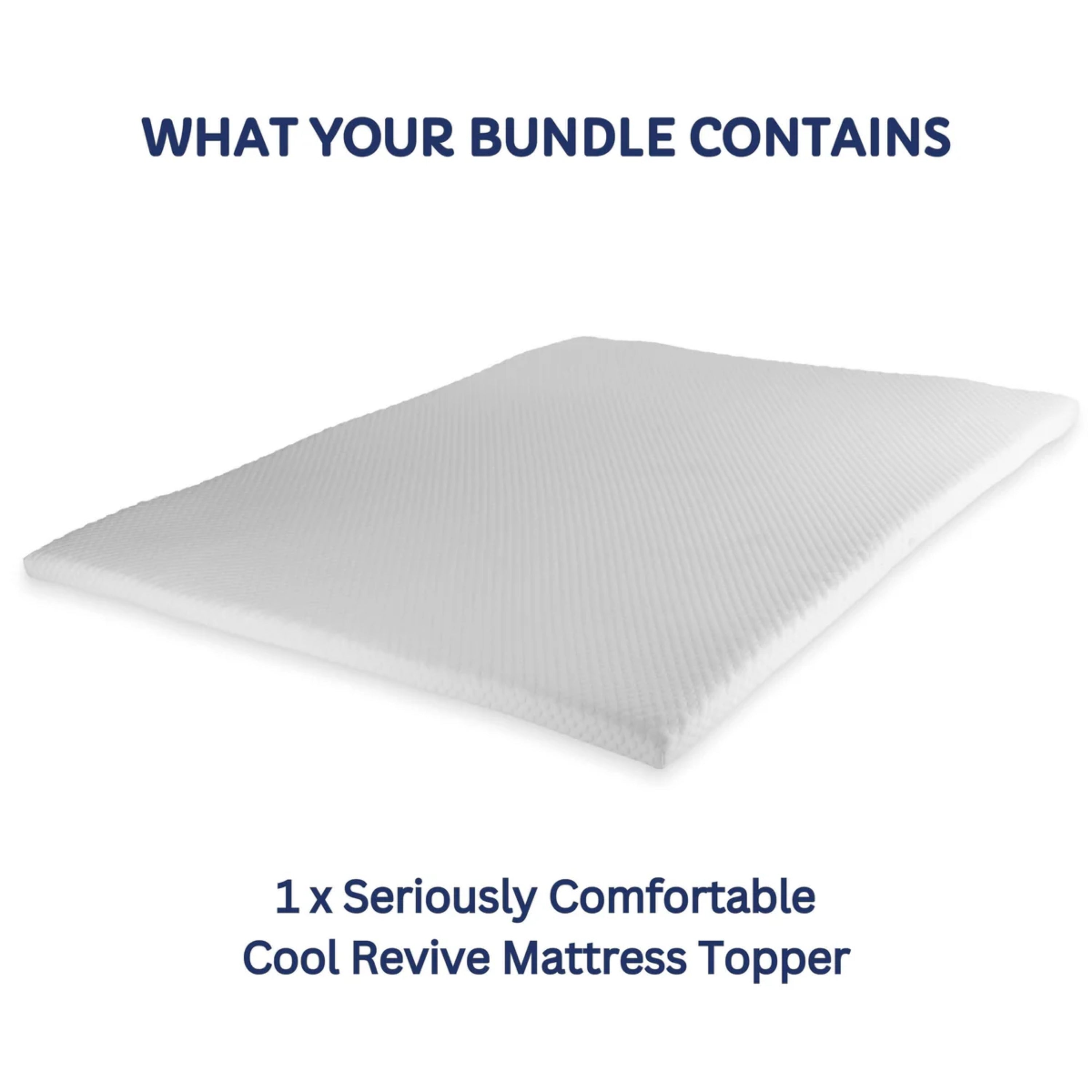 Cooling Bundle with Mattress Topper, Pillows and Pillow Protectors