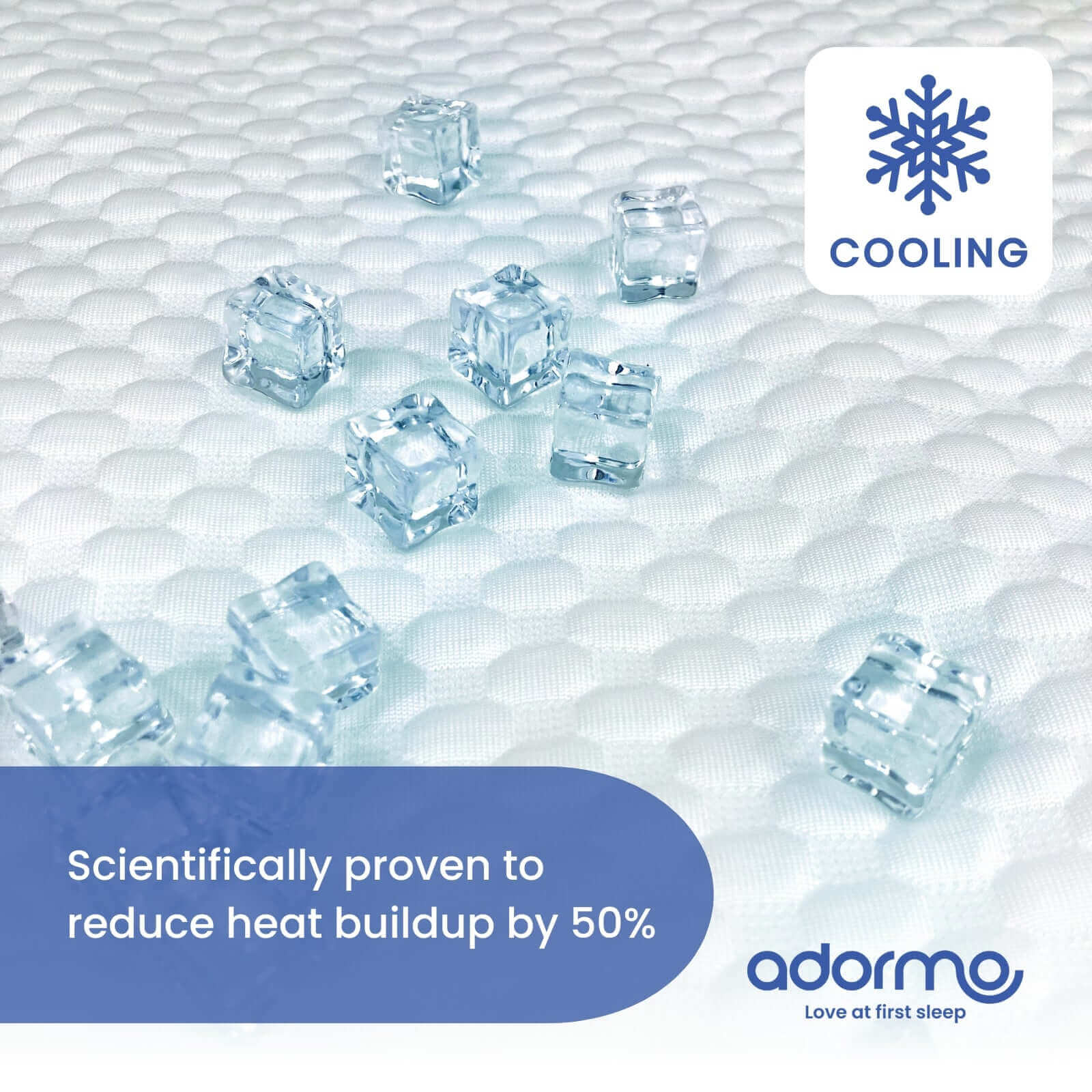 Adormo Loves to Be Cool Mat | UK's No.1 Topper Specialist | Lowest Prices Everyday
