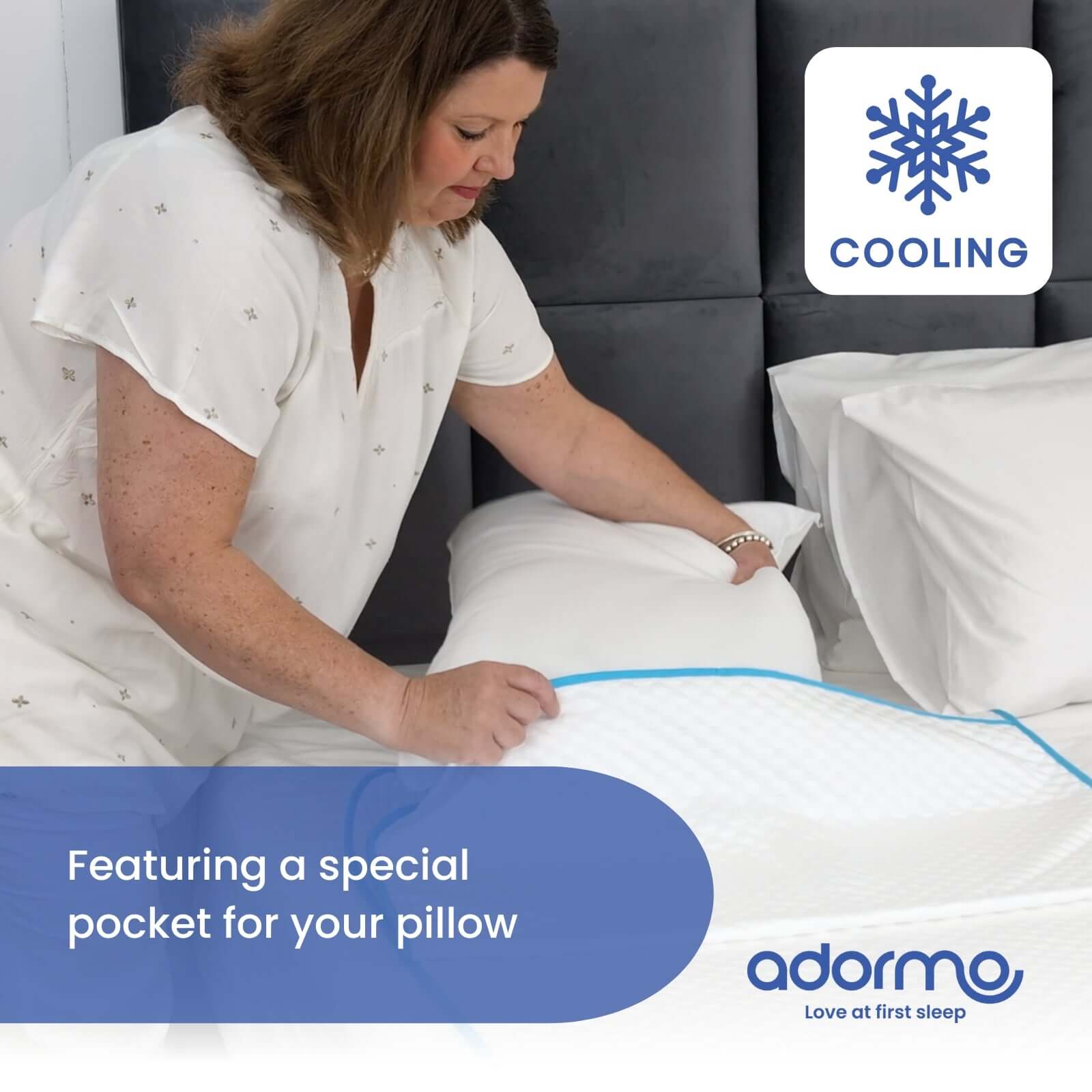 Adormo Loves to Be Cool Mat | UK's No.1 Topper Specialist | Lowest Prices Everyday