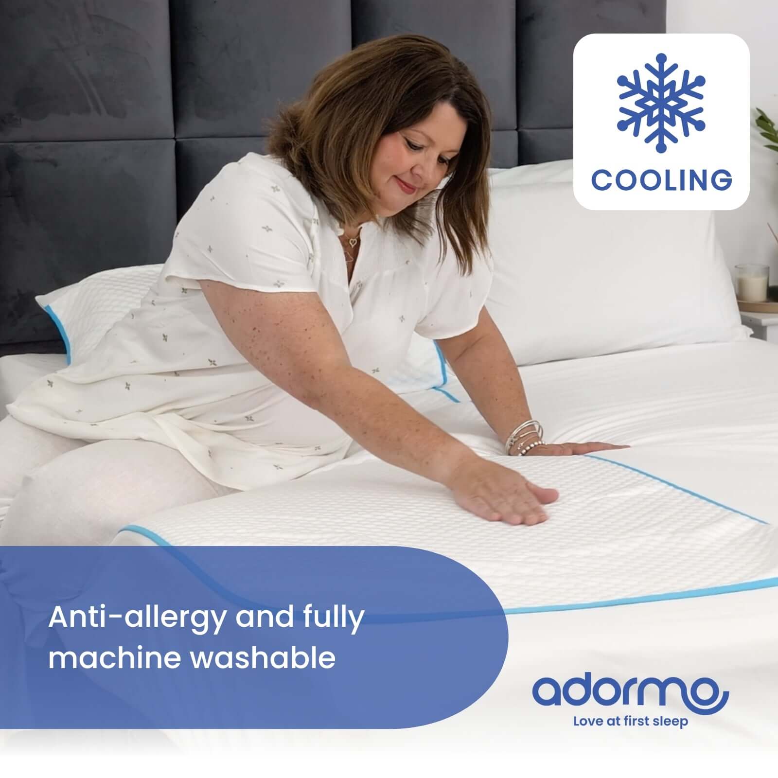 Adormo Loves to Be Cool Mat | UK's No.1 Topper Specialist | Lowest Prices Everyday