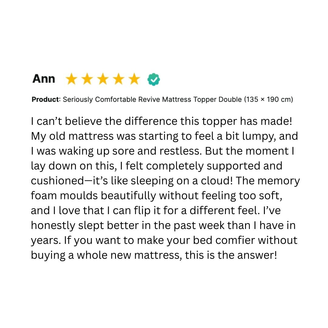 Seriously Comfortable Revive Mattress Topper