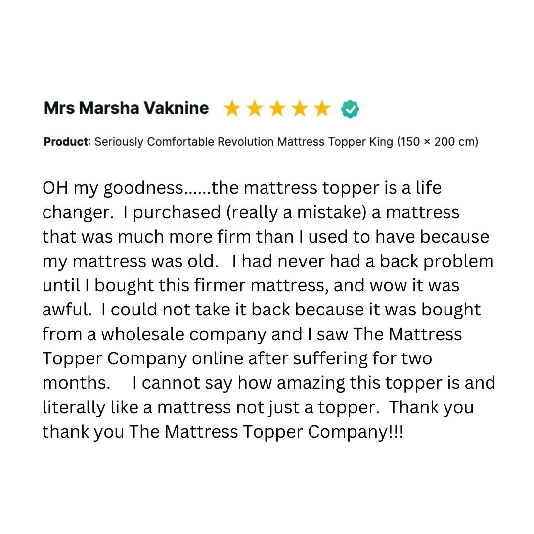 Seriously Comfortable Revolution Mattress Topper