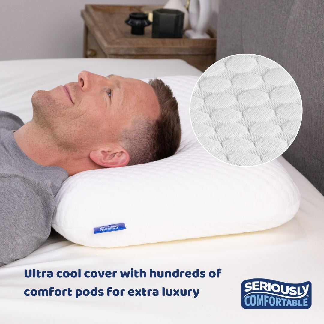 Seriously Comfortable	Cool Memory Comfort Front Sleeper Pillow