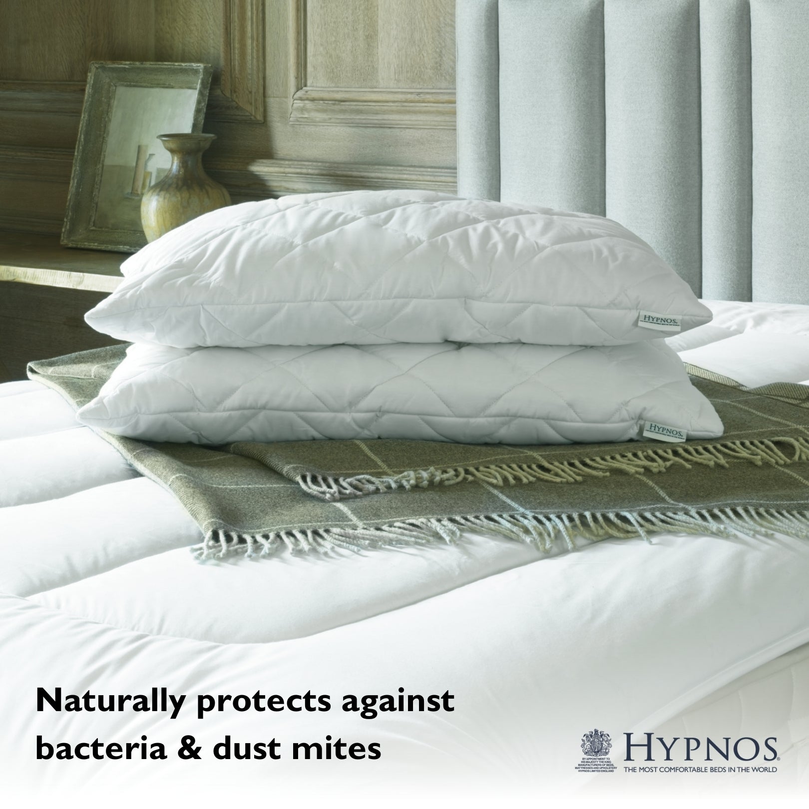 Hypnos Wool Bundle with Mattress Topper, Pillows and Pillow Protectors