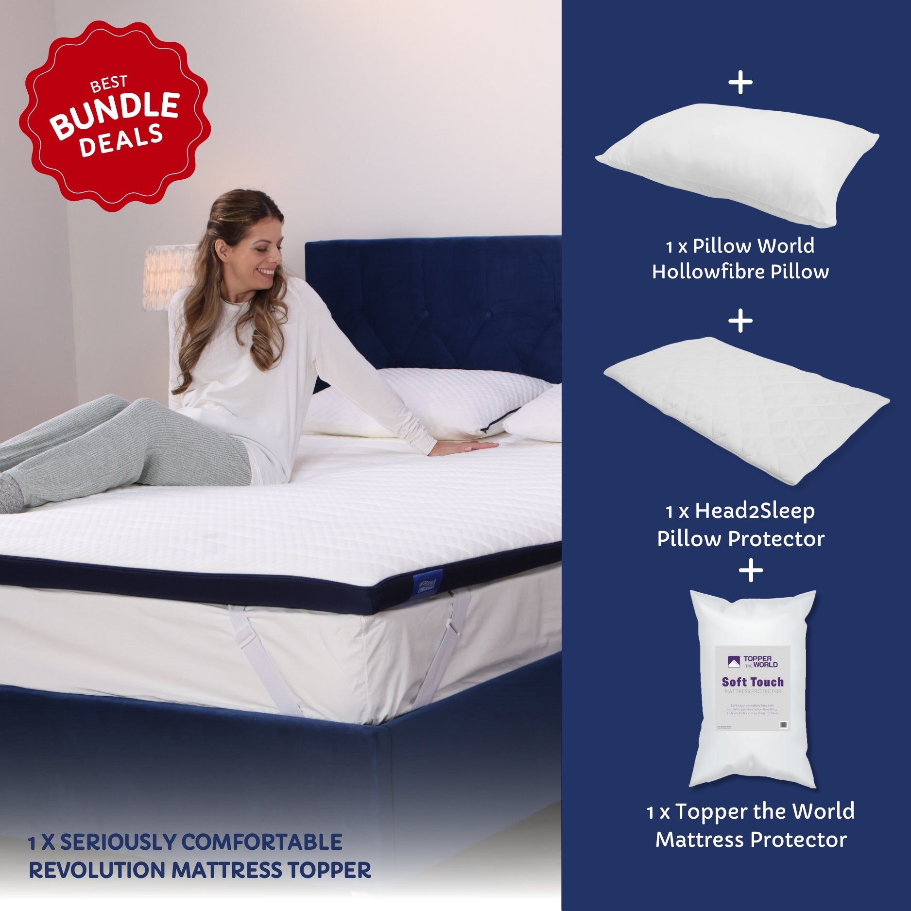 Ultimate Luxury Bundle - Mattress Topper with Pillows and Protectors