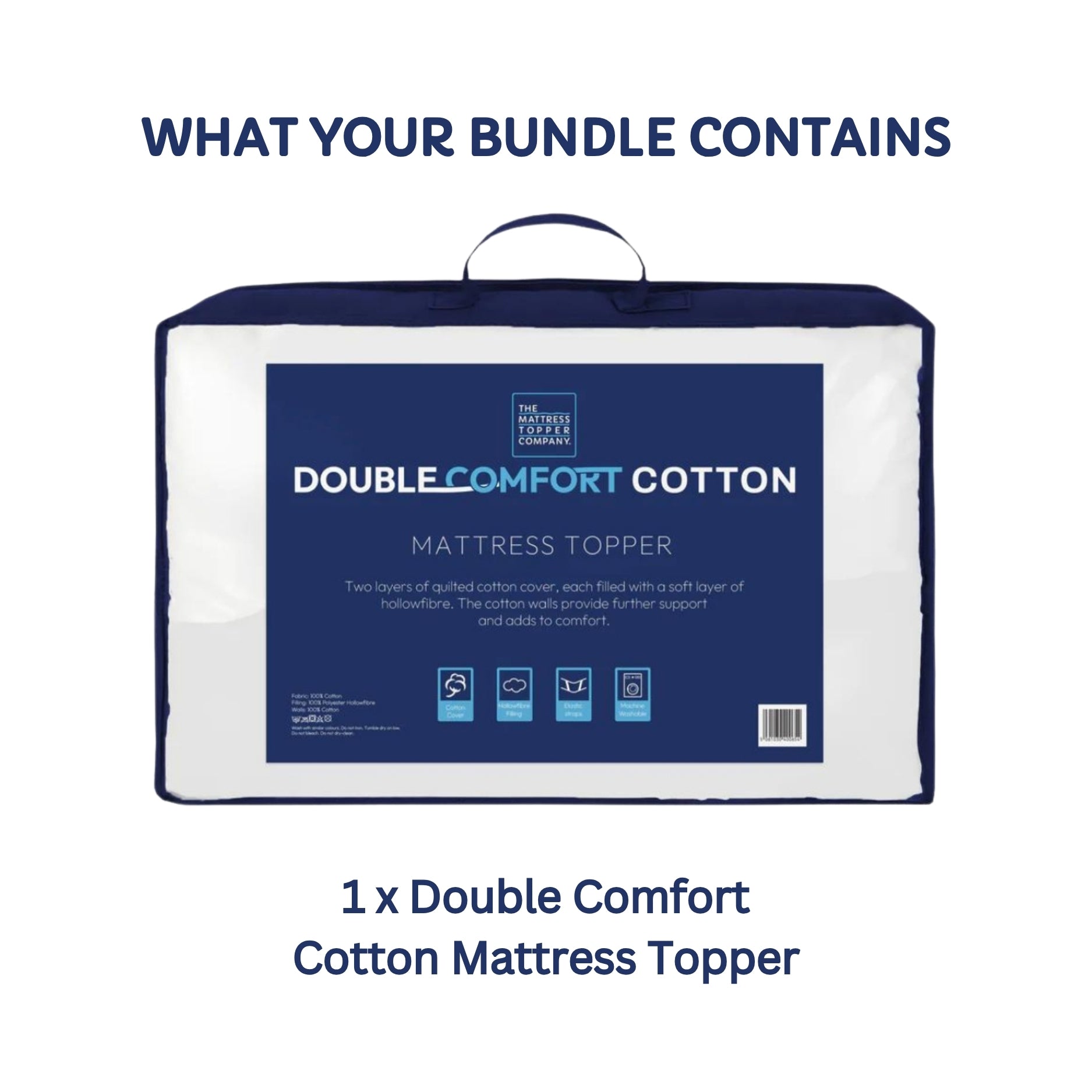 Hotel Comfort Bundle - Mattress Topper with Pillows and Protectors