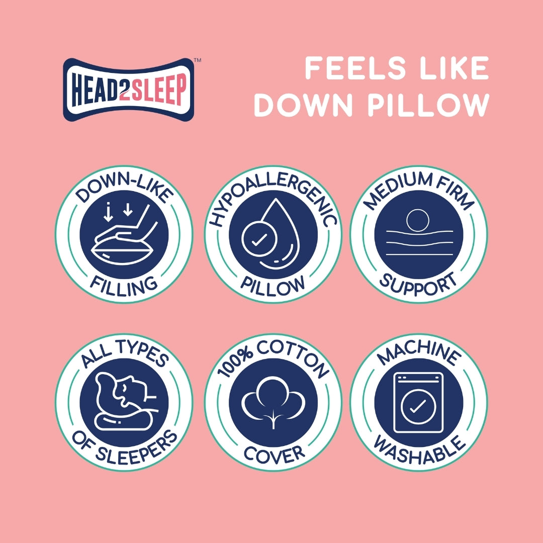 Head2Sleep Feels Like Down Pillow