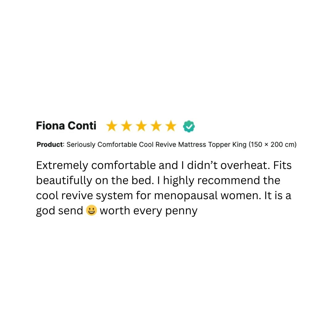Seriously Comfortable	Cool Revive Mattress Topper