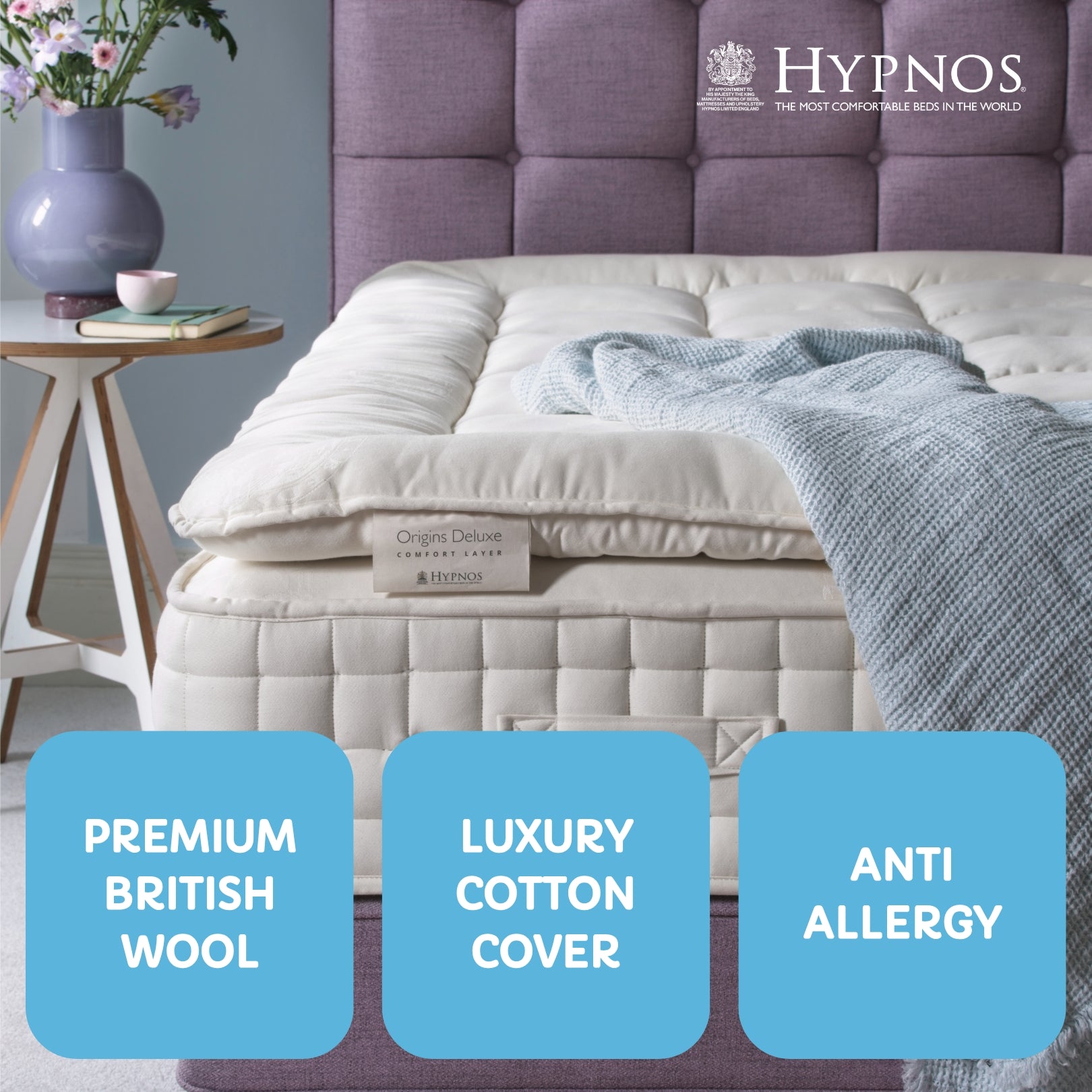 Hypnos Origins Deluxe Comfort Layer Mattress Topper - Made-to-order