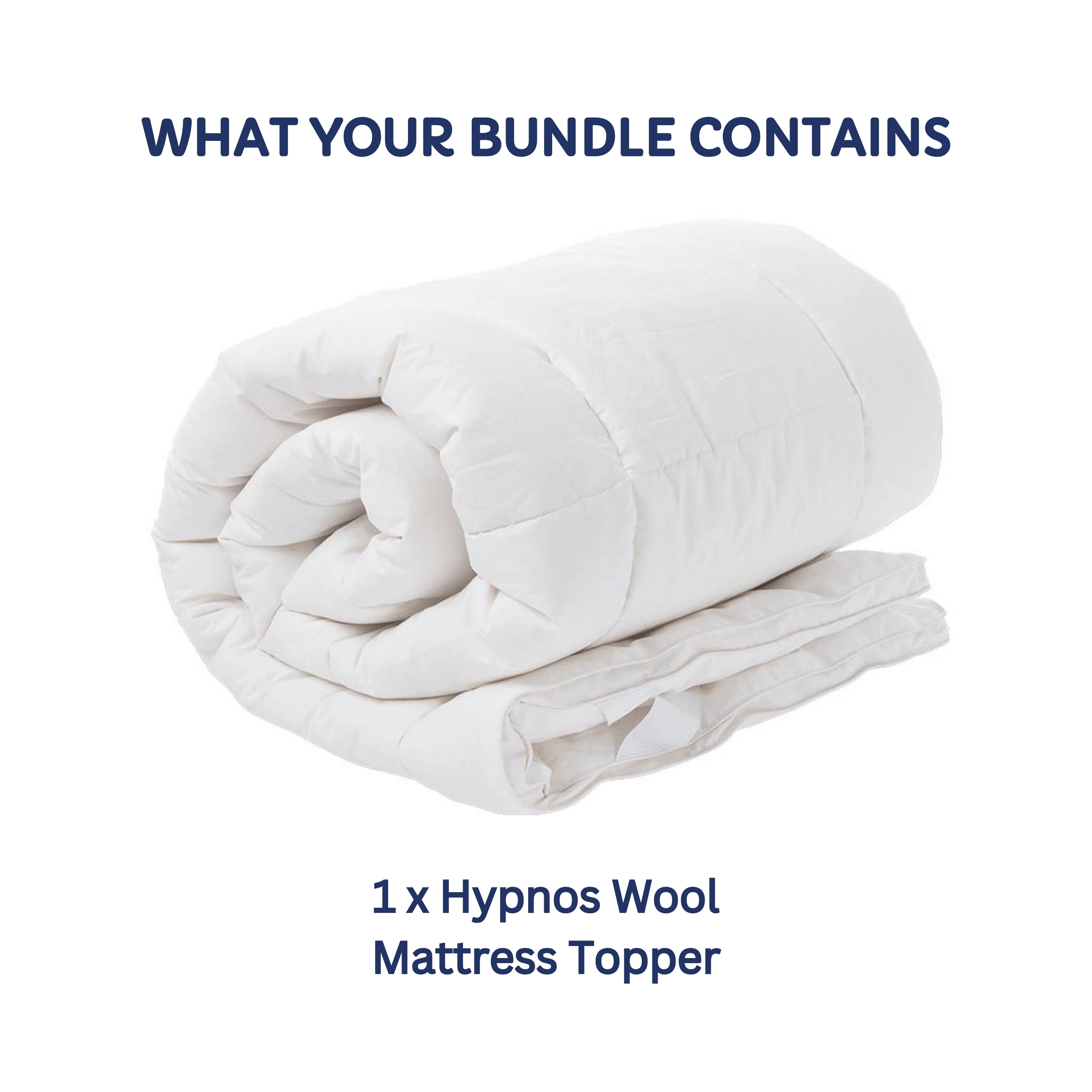 Hypnos Wool Bundle with Mattress Topper, Pillows and Pillow Protectors