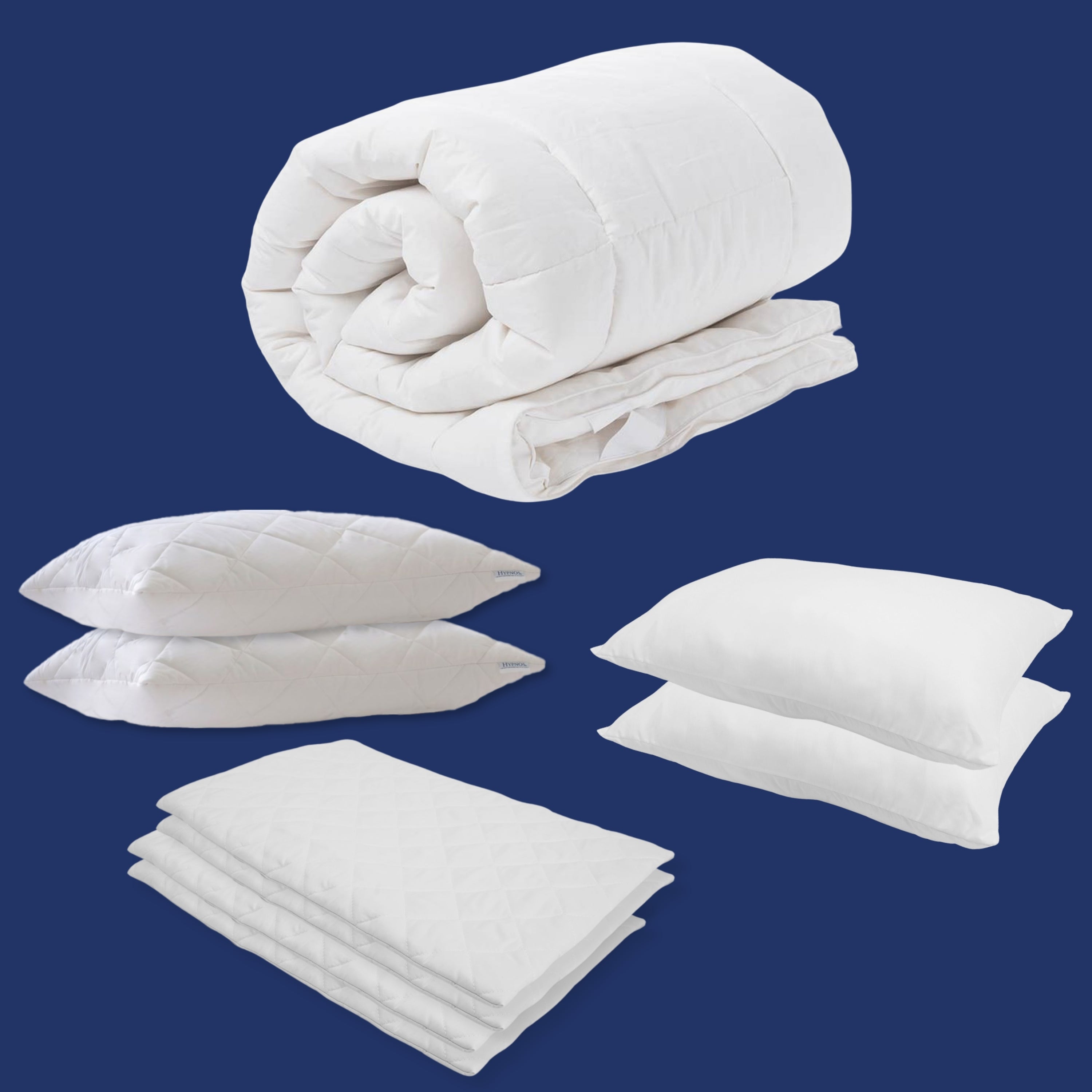 Hypnos Wool Bundle with Mattress Topper, Pillows and Pillow Protectors