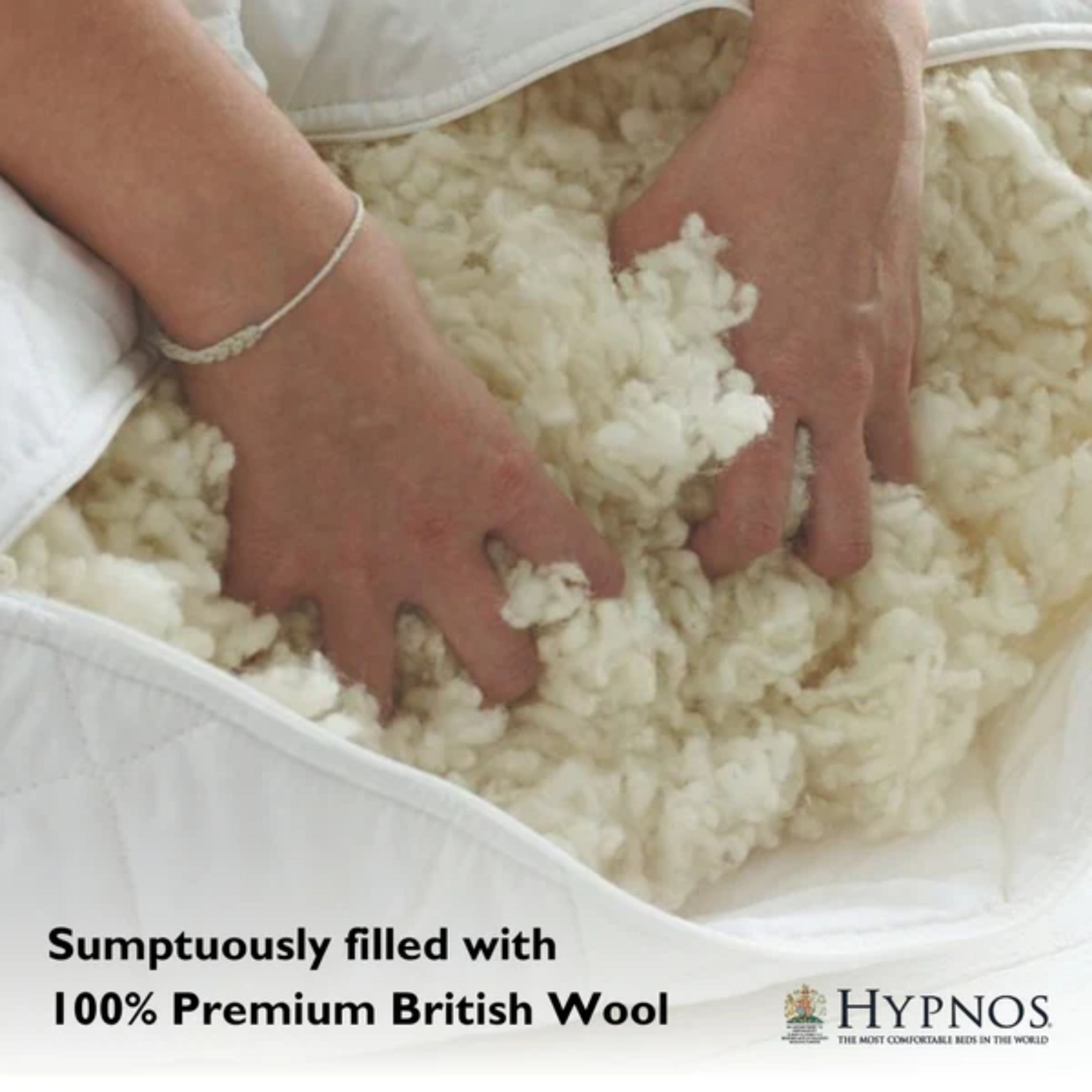 Hypnos Wool Bundle with Mattress Topper, Pillows and Pillow Protectors